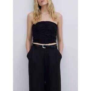NEW YERSE draped camisole top in black